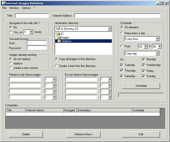 Internet Images Retriever Screen shot